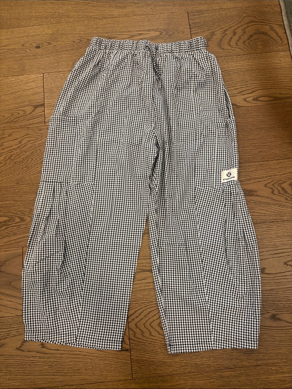 Black & White Gingham woman’s Pull-On Pants and yellow and white gingham pants